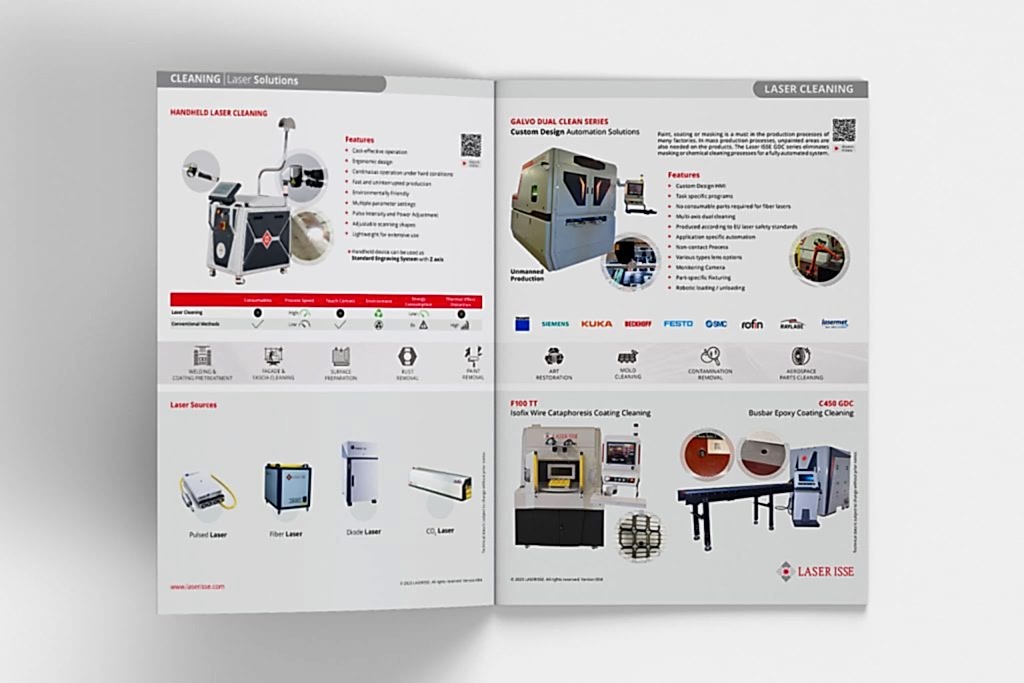 laser isse cleaning catalog pages mockup