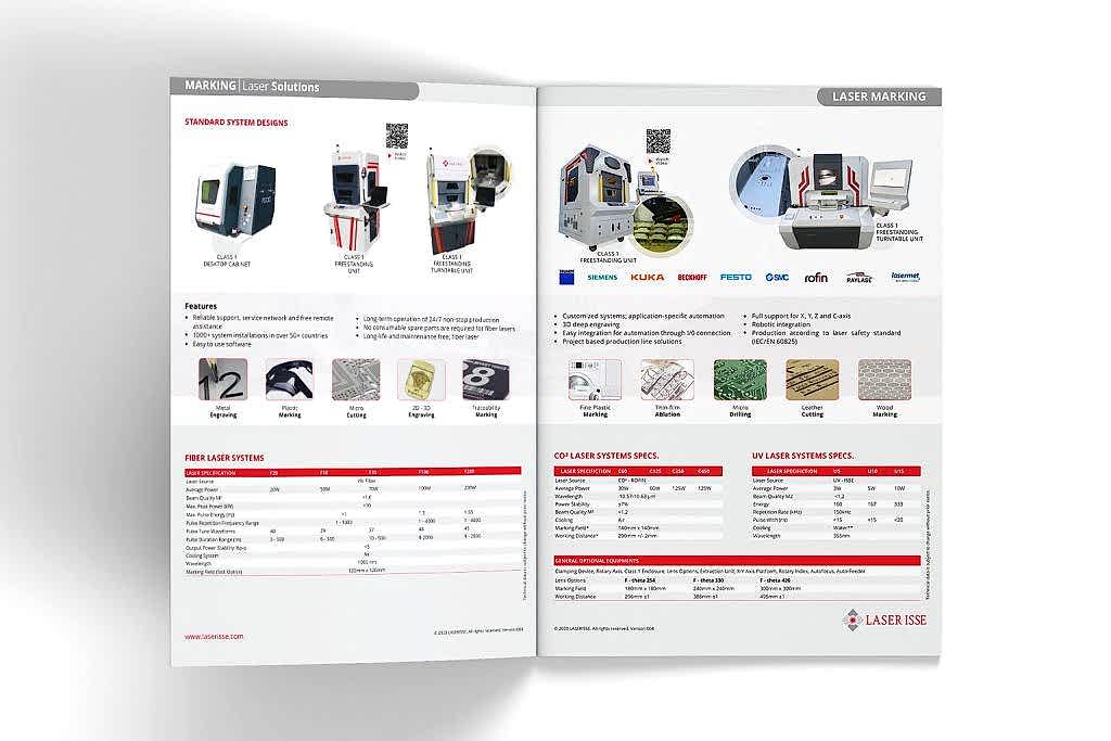 laser isse marking catalog pages mockup